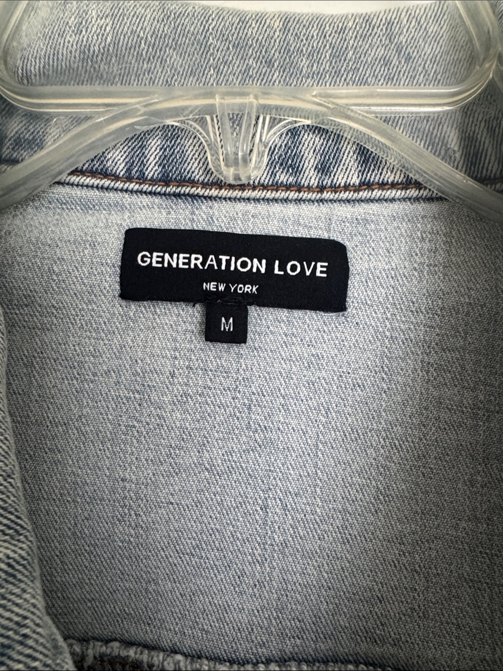 Generation Love Light Blue Denim Jacket with Ruffle Detail - Picture 3 of 5